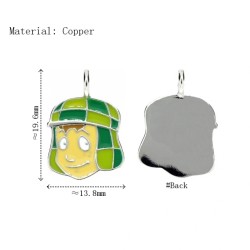 Approx 13.8x19.6mm Head Portrait Silver Plated Pendant Enamel Charms Jewelry Special Gift For Women