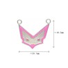 Approx 20.9x18.5mm Fox Letter Animal Silver Plated Pendant Pink Enamel Charms For Women Special Gift Jewelry
