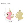 Approx 13.5x19.9mm Enamel Animal Gold Plated Mix Color Pendant Charms For Women Special Gift Jewelry