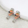Approx 9.4x20.9mm Little Girl Enamel Pendant Silver Plated Charms Special Gift For Women Jewelry