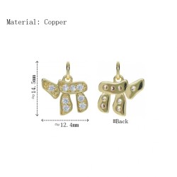  Alphabet Hebrew Chai Jewish Kabbalah Religious Jewelry Gold Plated Copper Metal Cubic Zirconia Pendant