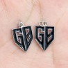 Approx 13.6x23.3mm Letter Silver Plated Enamel Pendant Charms For Women Special Gift Jewelry