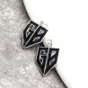 Approx 13.6x23.3mm Letter Silver Plated Enamel Pendant Charms For Women Special Gift Jewelry