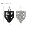 Approx 13.6x23.3mm Letter Silver Plated Enamel Pendant Charms For Women Special Gift Jewelry