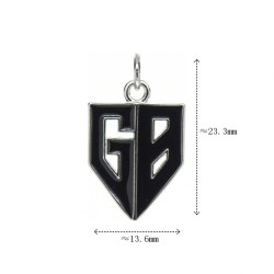Approx 13.6x23.3mm Letter Silver Plated Enamel Pendant Charms For Women Special Gift Jewelry