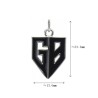 Approx 13.6x23.3mm Letter Silver Plated Enamel Pendant Charms For Women Special Gift Jewelry