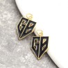Approx 13.5x23.7mm Gold Plated Pendant Enamel Letter Charms Special Gift Jewelry For Women