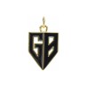 Approx 13.5x23.7mm Gold Plated Pendant Enamel Letter Charms Special Gift Jewelry For Women