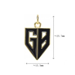 Approx 13.5x23.7mm Gold Plated Pendant Enamel Letter Charms Special Gift Jewelry For Women