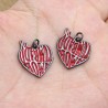Approx 18.2x21mm Enamel Letter Point Gun Plated Pendant Black Her Charms Jewelry For Women Special Gift