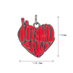 Approx 18.2x21mm Enamel Letter Point Gun Plated Pendant Black Her Charms Jewelry For Women Special Gift