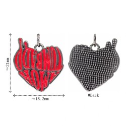 Approx 18.2x21mm Enamel Letter Point Gun Plated Pendant Black Her Charms Jewelry For Women Special Gift