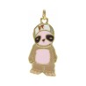 Approx 12.9x29.6mm Sloth Letter Black Gold Plated Enamel Pendant Jewelry Special Gift For Women