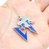 Approx 25.3x32.4mm Sloth Letter Silver Plated Enamel Blue Pendant Jewelry For Women Special Gift