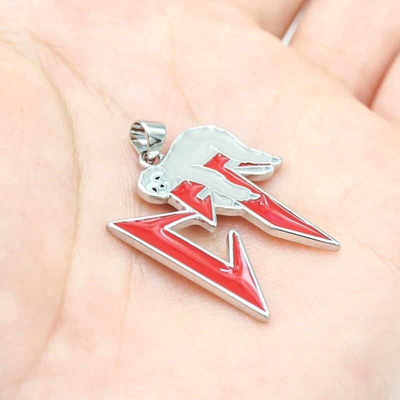Approx 24.8x31.7mm Red Silver Plated Enamel Letter Pendant Special Gift Jewelry For Women