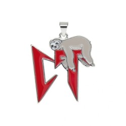 Approx 24.8x31.7mm Red Silver Plated Enamel Letter Pendant Special Gift Jewelry For Women