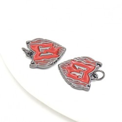 Approx 16.4x20.2mm Letter Point Pendant Black Gun Plated Her Charms Jewelry Special Gift For Women