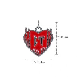 Approx 16.4x20.2mm Letter Point Pendant Black Gun Plated Her Charms Jewelry Special Gift For Women