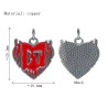Approx 16.4x20.2mm Letter Point Pendant Black Gun Plated Her Charms Jewelry Special Gift For Women