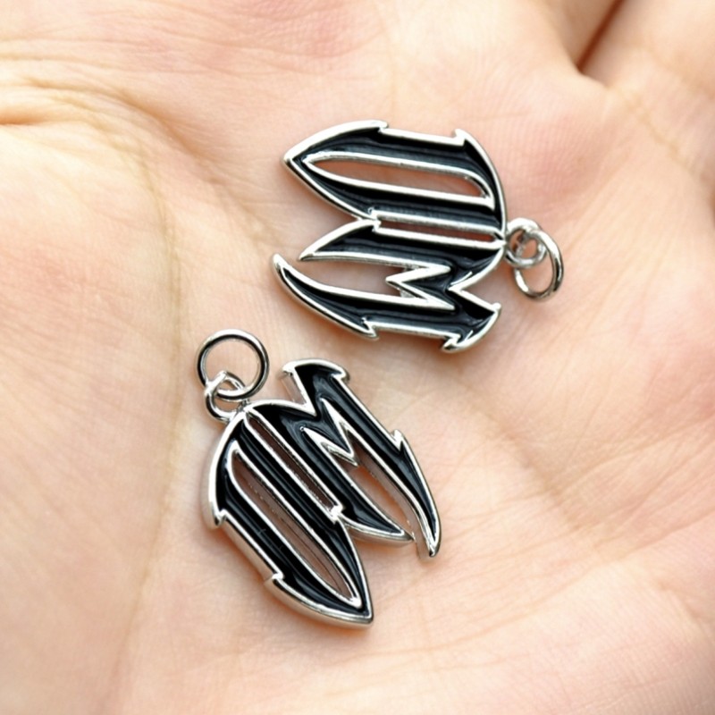 Approx 16.2x23.9mm Enamel Letter Silver Plated Pendant Charms For Women Special Gift Jewelry