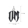 Approx 16.2x23.9mm Enamel Letter Silver Plated Pendant Charms For Women Special Gift Jewelry