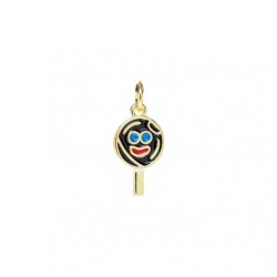 Approx 7.9x18mm Black Pendant Face Enamel Gold Plated Charms Special Gift Jewelry For Women