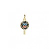 Approx 7.9x18mm Black Pendant Face Enamel Gold Plated Charms Special Gift Jewelry For Women