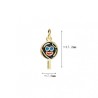 Approx 7.9x18mm Black Pendant Face Enamel Gold Plated Charms Special Gift Jewelry For Women