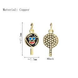Approx 7.9x18mm Black Pendant Face Enamel Gold Plated Charms Special Gift Jewelry For Women