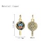 Approx 7.9x18mm Black Pendant Face Enamel Gold Plated Charms Special Gift Jewelry For Women