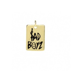 Approx 18x13mm Enamel Pendant Gold Plated Letter Rectangle Square Black Charms Special Gift For Women Jewelry