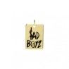 Approx 18x13mm Enamel Pendant Gold Plated Letter Rectangle Square Black Charms Special Gift For Women Jewelry