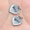 Approx 18x15mm Silver Plated Her Black Pendant Enamel Letter Point Charms Special Gift Jewelry For Women