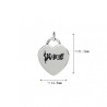 Approx 18x15mm Silver Plated Her Black Pendant Enamel Letter Point Charms Special Gift Jewelry For Women