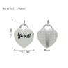 Approx 18x15mm Silver Plated Her Black Pendant Enamel Letter Point Charms Special Gift Jewelry For Women