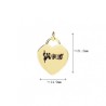 Approx 18x15mm Black Gold Plated Enamel Pendant Point Letter Her Charms Special Gift Jewelry For Women