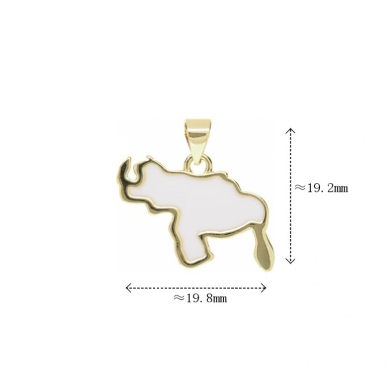  Enamel Venezuela Map Jewelry Gold Plated Copper Metal Pendant