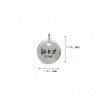 Approx 11.4x14.4mm Enamel Black Pendant Silver Plated Circle Coin Shape Round Letter Charms For Women Jewelry
