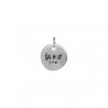 Approx 11.4x14.4mm Enamel Black Pendant Silver Plated Circle Coin Shape Round Letter Charms For Women Jewelry