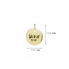 Approx 11.1x14.6mm Letter Coin Shape Circle Round Gold Plated Pendant Enamel Black Charms For Women Special Gift