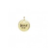 Approx 11.1x14.6mm Letter Coin Shape Circle Round Gold Plated Pendant Enamel Black Charms For Women Special Gift