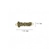 Approx 18.4x6.7mm Black Enamel Gold Plated Letter Connector For Women Jewelry Special Gift