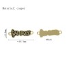 Approx 18.4x6.7mm Black Enamel Gold Plated Letter Connector For Women Jewelry Special Gift