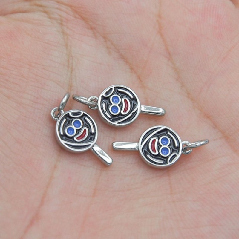 Approx 7.7x17.3mm Face Letter Black Silver Plated Pendant Enamel Charms Special Gift Jewelry For Women