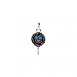 Approx 7.7x17.3mm Face Letter Black Silver Plated Pendant Enamel Charms Special Gift Jewelry For Women