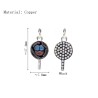 Approx 7.7x17.3mm Face Letter Black Silver Plated Pendant Enamel Charms Special Gift Jewelry For Women