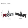 Approx 22.5x13.8mm Gun Plated Black Pendant Enamel Letter Charms Special Gift For Women Jewelry
