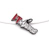 Approx 22.5x13.8mm Gun Plated Black Pendant Enamel Letter Charms Special Gift For Women Jewelry