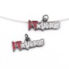 Approx 22.5x13.8mm Gun Plated Black Pendant Enamel Letter Charms Special Gift For Women Jewelry