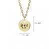 18x2inch Black Gold Plated Circle Coin Letter Round Shape Chains Necklaces Enamel Necklace For Women Special Gift